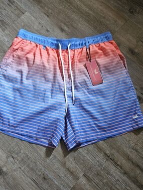 Southern Marsh Lilac & Peach Swim Trunks
